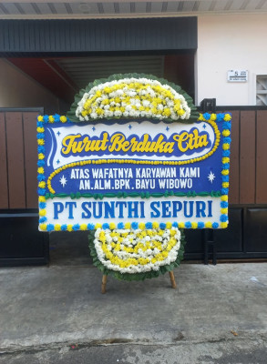 Papan Bunga Duka di Merdikorejo